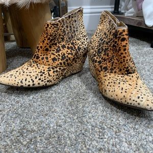 Cheetah print booties